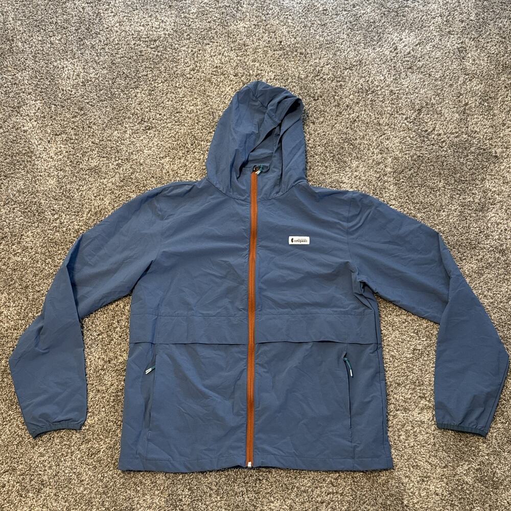 Men’s Cotopaxi Viento Travel Jacket Blue Orange Size XL